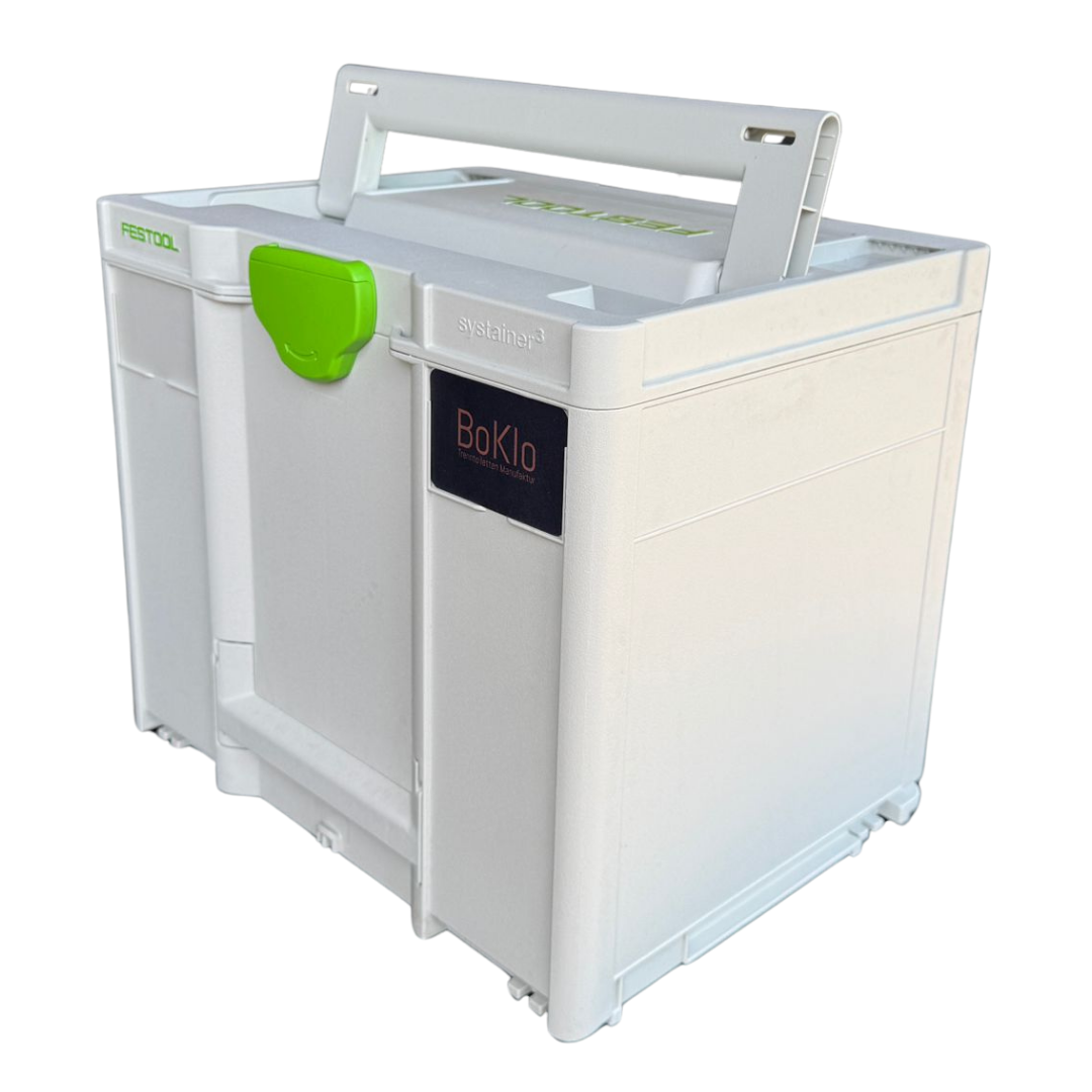 BoKlo to Go Trenntoilette im Festool Systainer M337, kompakt, tragbar, ideal für Handwerker, Camper und Outdoor-Abenteuer.