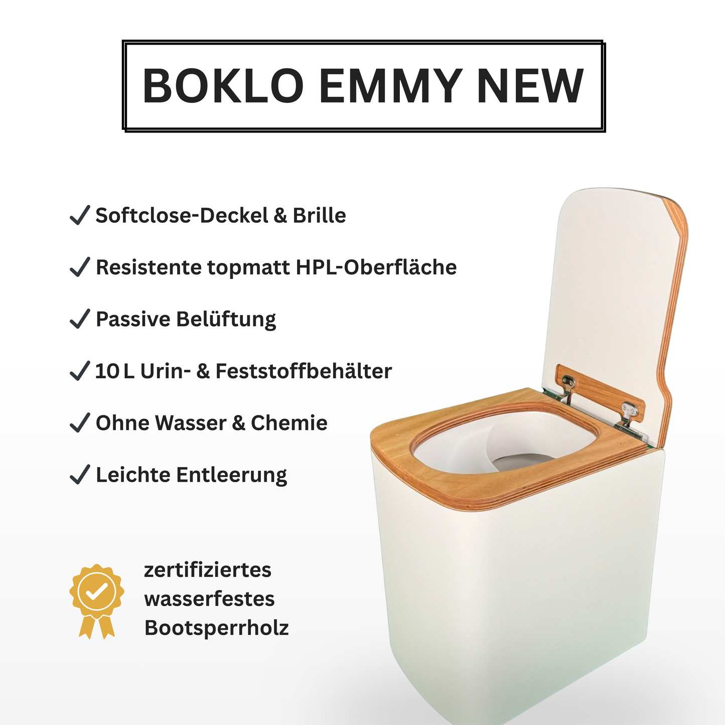BoKlo Trenntoilette Emmy new weiß